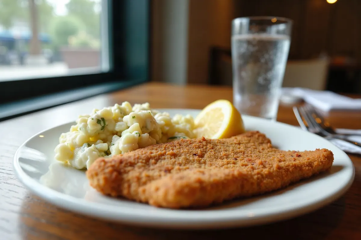 Mittagsmenü mit Schnitzel und Kartoffelsalat: Bestellsystem für den Mittagstisch mit Vorbestellung